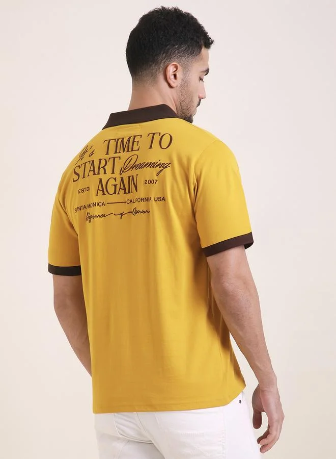 Difference of Opinion Men Relaxed Fit Embroidery Polo