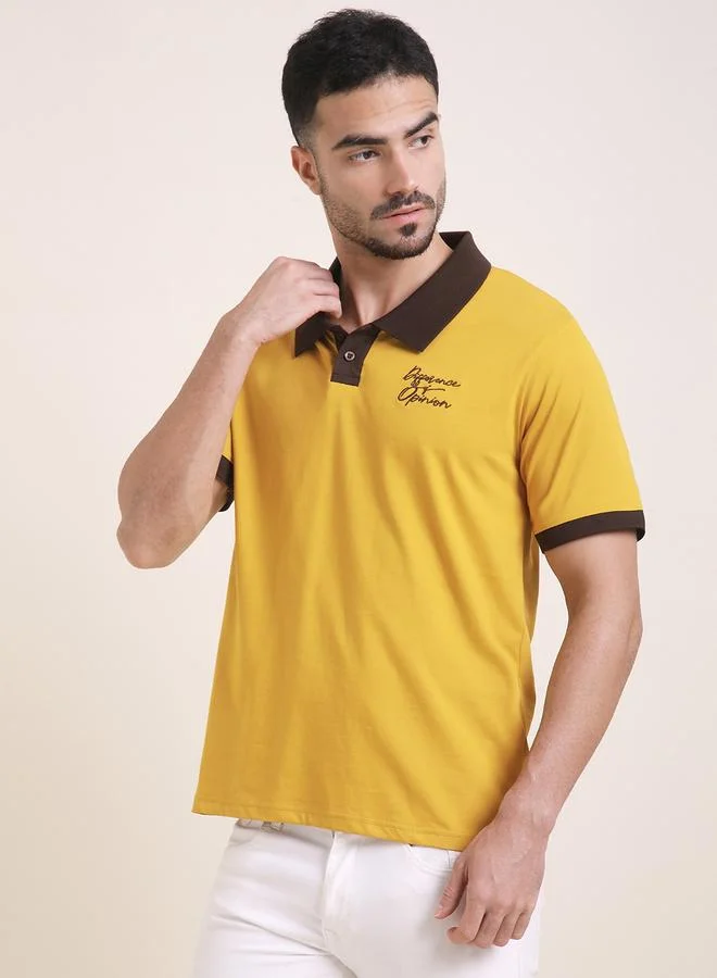 Difference of Opinion Men Relaxed Fit Embroidery Polo