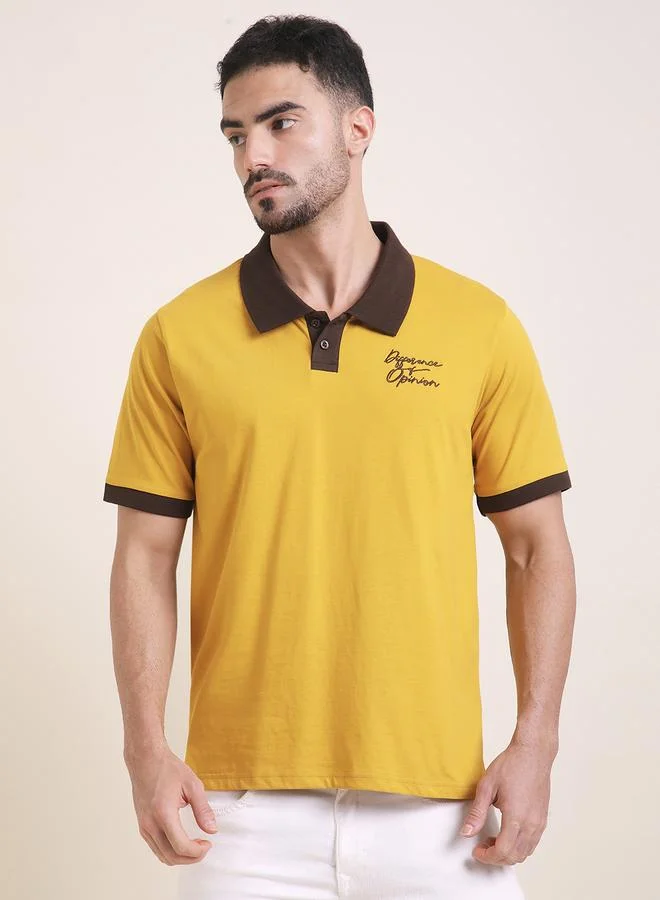 Difference of Opinion Men Relaxed Fit Embroidery Polo