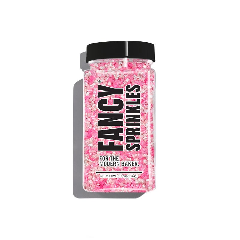 Fancy Sprinkles رشات فاخرة من حلوى القطن بنكهة عيد الحب، بلورات سكر لامعة، ونجوم جليتر صالحة للأكل (4 أونصات) - Image 3
