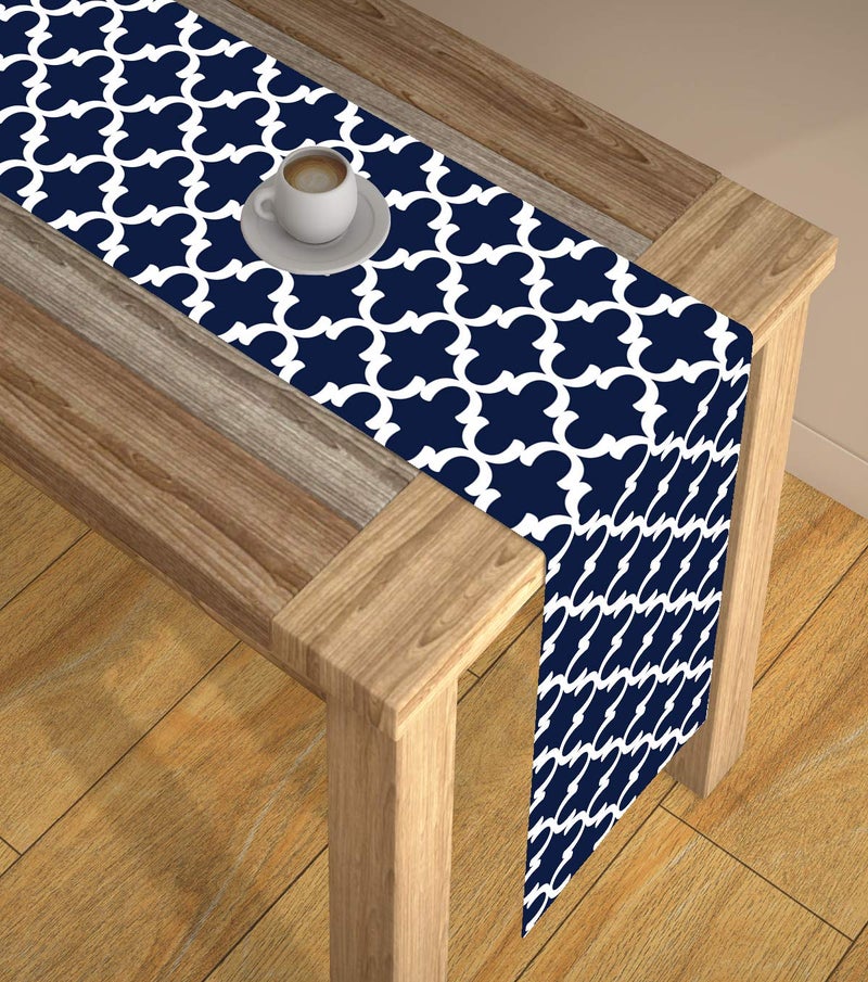 AEROHAVEN™ Abstract Multicolour HD Digital Modern 4 Seater Table Runner Cloth Cover - TR19 - (Blue, 13 x 60 Inch) - Image 5