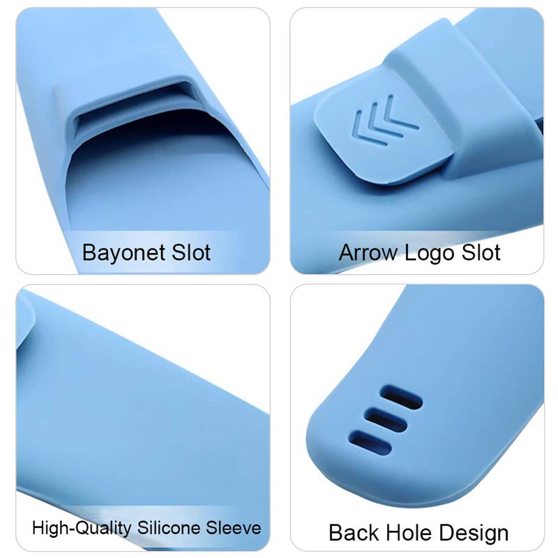 LinMei 2 Pack Silicone Razor Travel Case, Blue+Black, Compatible with Gillette, Parker, Merkur Razor - Image 5