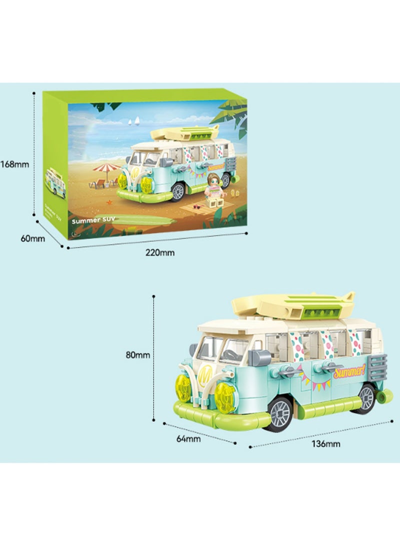 Summer SUV, Station Wagon Series Assembly Model Ornaments Building Blocks Toys, Children'S Educational Game Gifts - Image 2