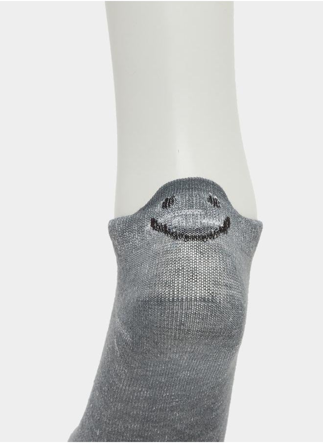 Styli Set of 10 - Embroidered Detail Ankle Socks  - Image 3