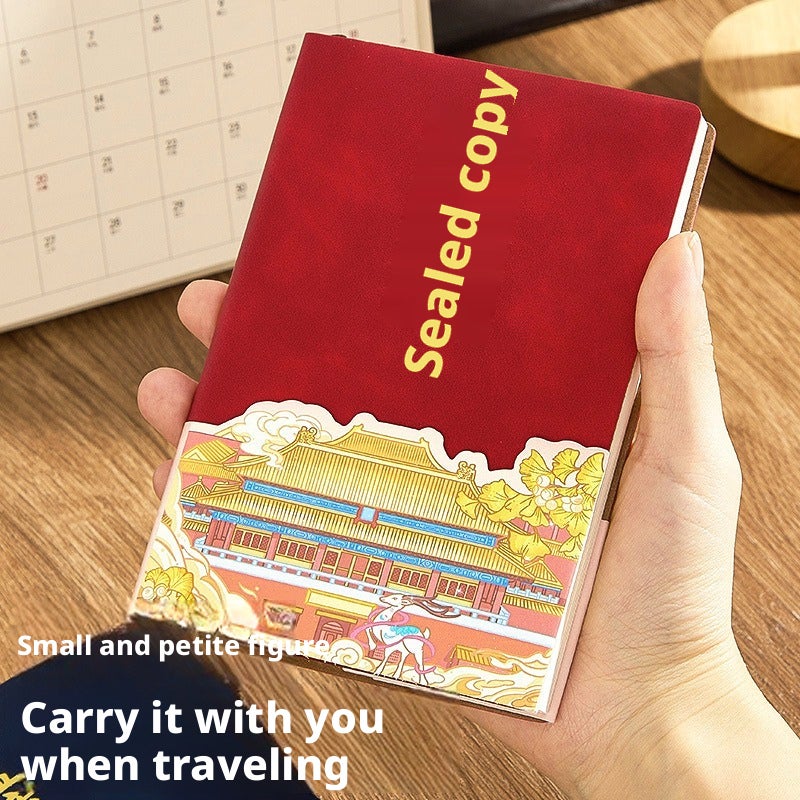 Kaba Bear Travel Stamp Collection Notebook A5 Loose-leaf Creative Diary - Image 1