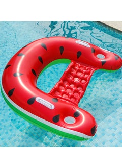 General Inflatable watermelon mount reclining chair thickened U-shaped floating sofa fruit wind hammock swimming ring  - Image 3