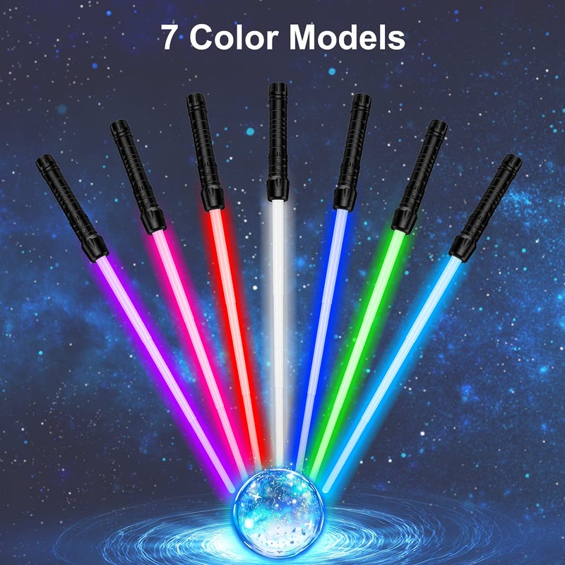 Solizan Light Up Saber with FX Sound, Light Sabers for Kids with Realistic Handle, Expandable Light Swords Set for Xmas Present, Galaxy War Fighters and Warriors, Halloween Dress Up Parties Costume - Image 4