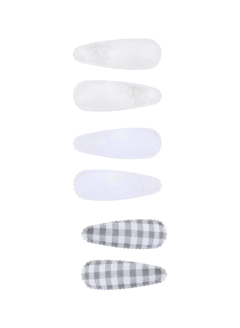 Lion Llama Girls Colorful Snap Hair Clips | Soft Metal Hair Barrettes for Kids, Cute Hair Accessories for Everyday Wear & Special Occasions-Grey 6 Pieces