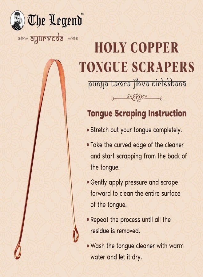 The Legend Ayurveda Heavenly Copper Tongue Cleaner or Scraper (Pack of 1 - Image 5