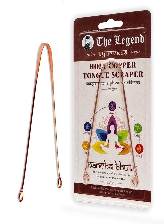 The Legend Ayurveda Heavenly Copper Tongue Cleaner or Scraper (Pack of 1 - Image 1