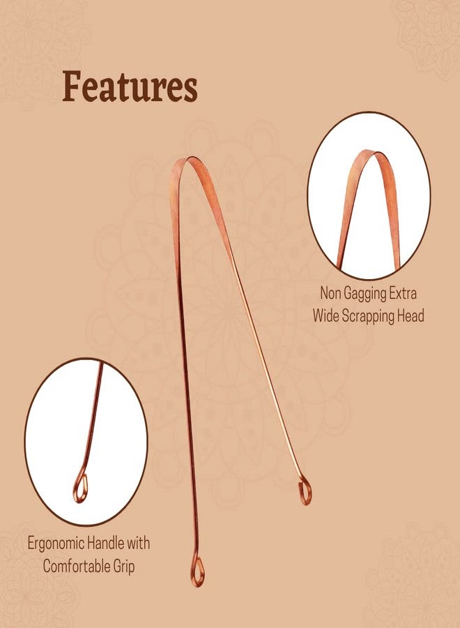The Legend Ayurveda Heavenly Copper Tongue Cleaner or Scraper (Pack of 1 - Image 4
