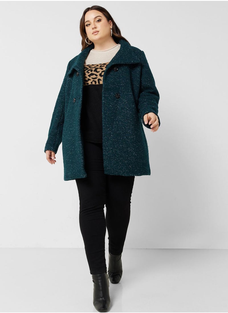 Only Carmakoma - Button Detail Coat - Image 1
