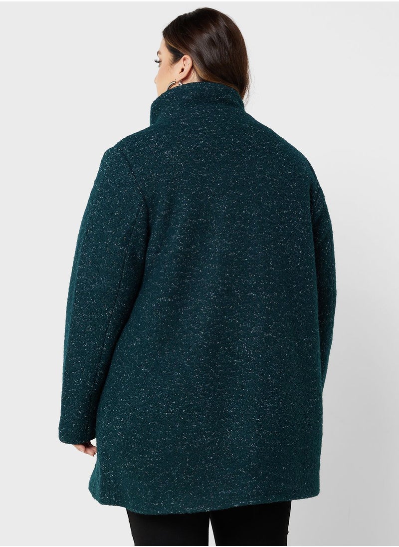 Only Carmakoma - Button Detail Coat - Image 1