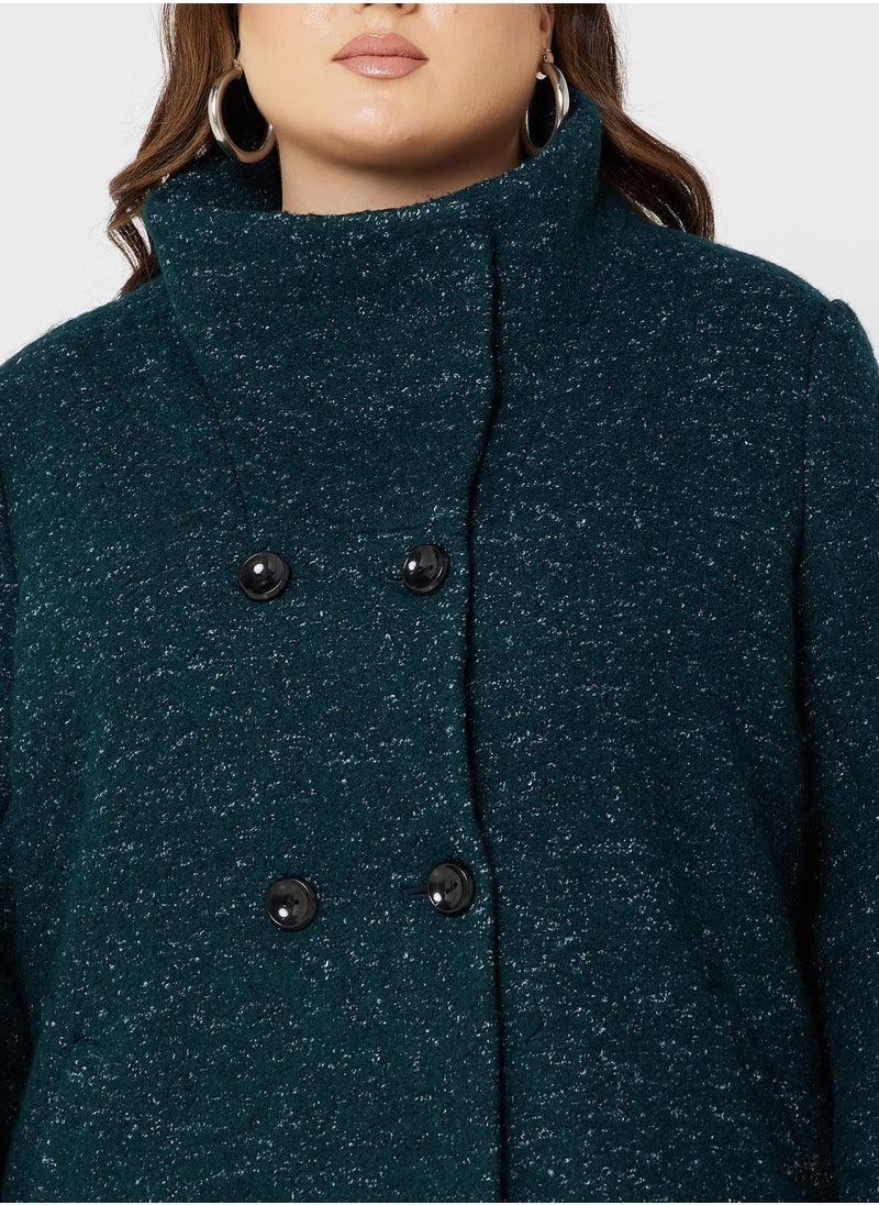 Only Carmakoma - Button Detail Coat - Image 1