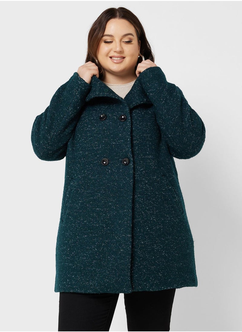 Only Carmakoma - Button Detail Coat - Image 1
