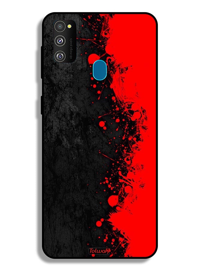Tolwak Samsung Galaxy M30s Protective Case Cover Paint Abstract Pattern - Image 2