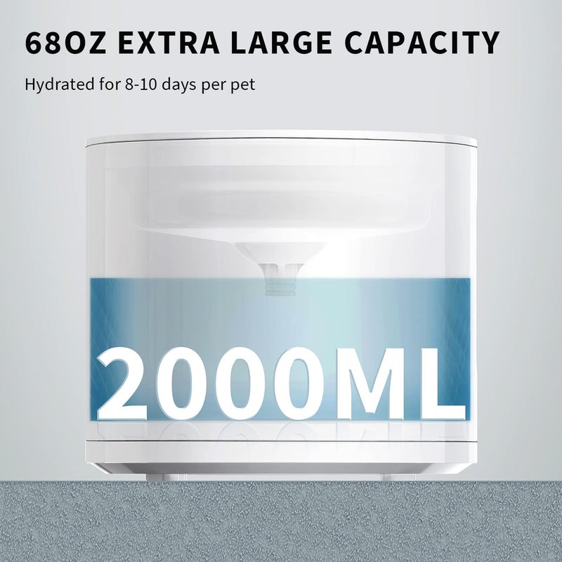 PETKIT EVERSWEET Solo 2 Cat Water Fountain with Pump, Ultra Quiet 70oz/2L Pet Water Fountain for Cats and Dogs Inside, 3 Working Modes, Visualization Window, (App Control) - Image 5