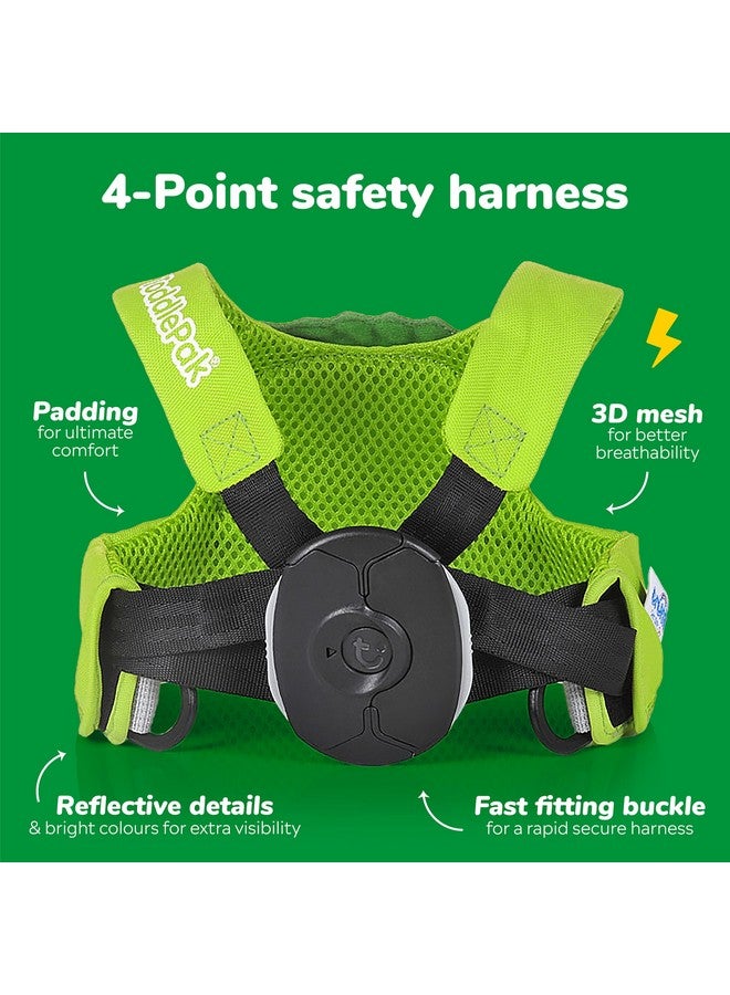 Trunki Toddler Leash - Fuss Free Toddler Walking Reins & Kids Safety Harness | Baby Leash for Kids - Dudley Dinosaur (Green) - Image 2