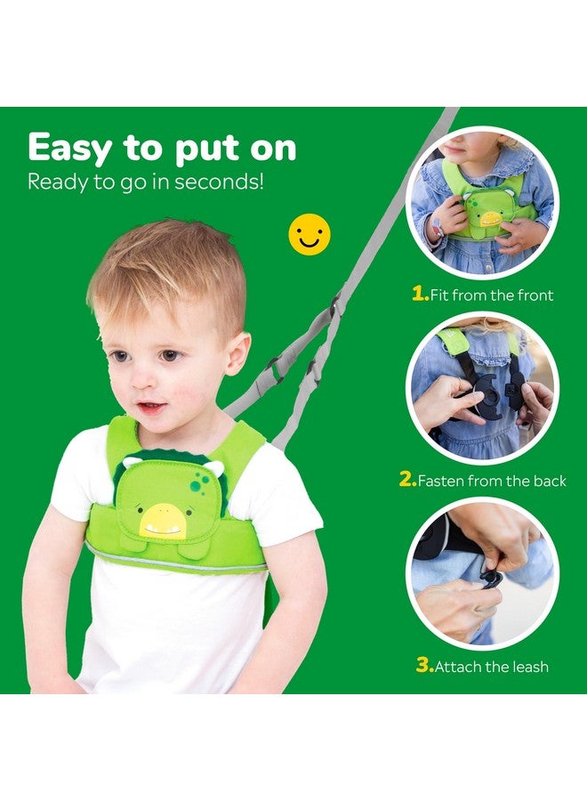 Trunki Toddler Leash - Fuss Free Toddler Walking Reins & Kids Safety Harness | Baby Leash for Kids - Dudley Dinosaur (Green) - Image 5