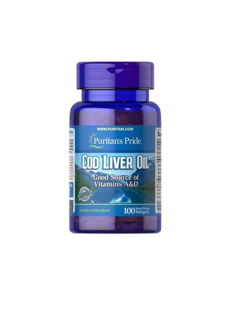 فيتامين PURITANS PRIDE COD LIVER OIL 100 SOFTGELS
