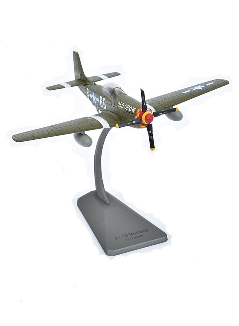 Aircraft model 1:72P51b Mustang aircraft model foam model simulation bomber alloy fighter model Type toy suitable for military fans friends as gifts - Image 1