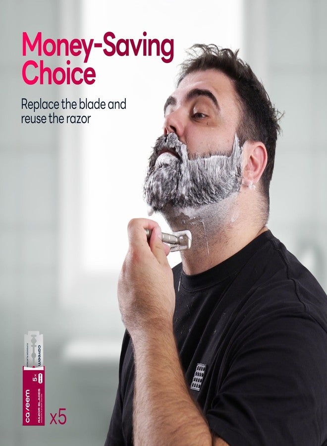 CAVEEM Double Edge Safety Razor for Women & Men, Silver Matte - Image 3