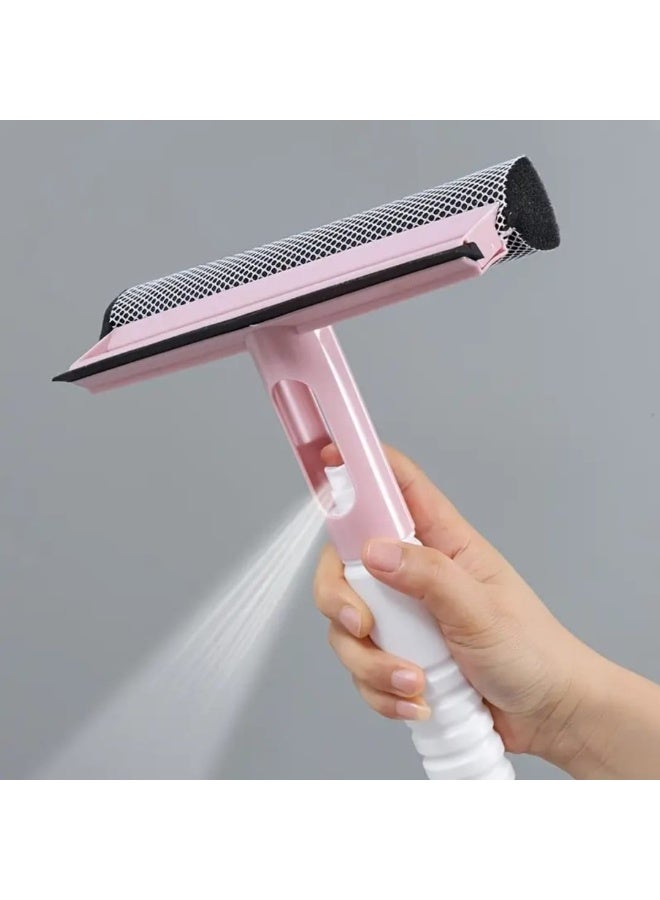 LDQ 3-in-1 High-Pressure Glass Cleaner with Adjustable Spray Nozzle & Scratch-Resistant Squeegee - Stainless Steel, Plastic & Silicone Multi-Surface Cleaning Tool for Car Windows, Bathroom Mirrors, Tile Walls - Home & Commercial Use, Windshield Cleaner, Ergonomic Design - Image 1