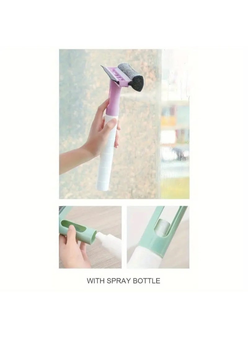 LDQ 3-in-1 High-Pressure Glass Cleaner with Adjustable Spray Nozzle & Scratch-Resistant Squeegee - Stainless Steel, Plastic & Silicone Multi-Surface Cleaning Tool for Car Windows, Bathroom Mirrors, Tile Walls - Home & Commercial Use, Windshield Cleaner, Ergonomic Design - Image 4