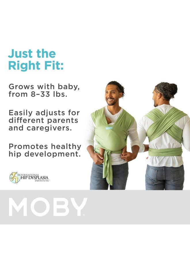موبي حاملة موبي بيبي راب للأطفال حديثي الولادة وحتى الأطفال الصغار (8-33 رطلاً)، حاملة أطفال خفيفة الوزن للغاية بتصميم حر اليدين، قابلة للتعديل لتناسب جميع أنواع الجسم (كيوي) - Image 2