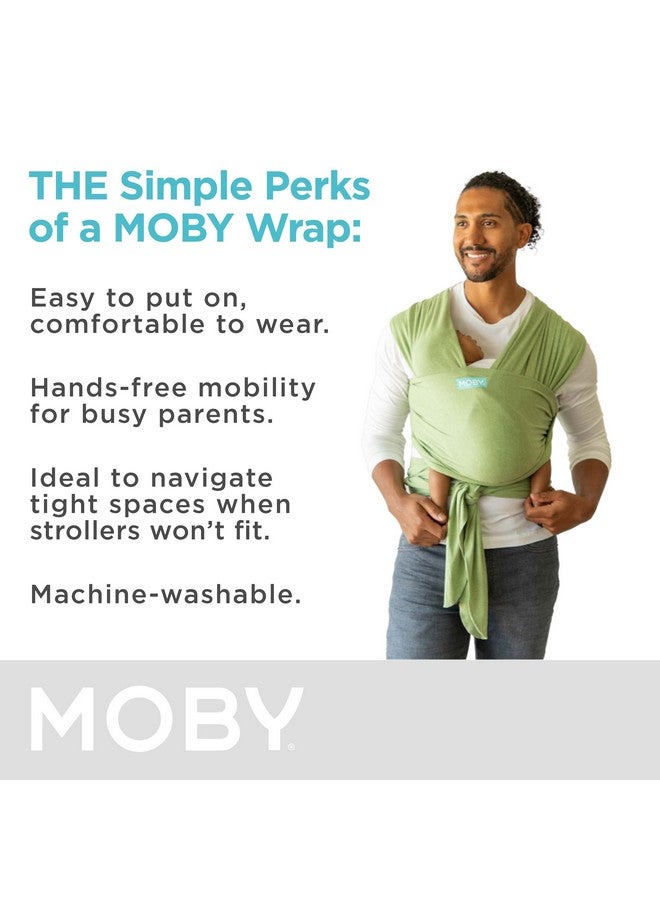 موبي حاملة موبي بيبي راب للأطفال حديثي الولادة وحتى الأطفال الصغار (8-33 رطلاً)، حاملة أطفال خفيفة الوزن للغاية بتصميم حر اليدين، قابلة للتعديل لتناسب جميع أنواع الجسم (كيوي) - Image 3
