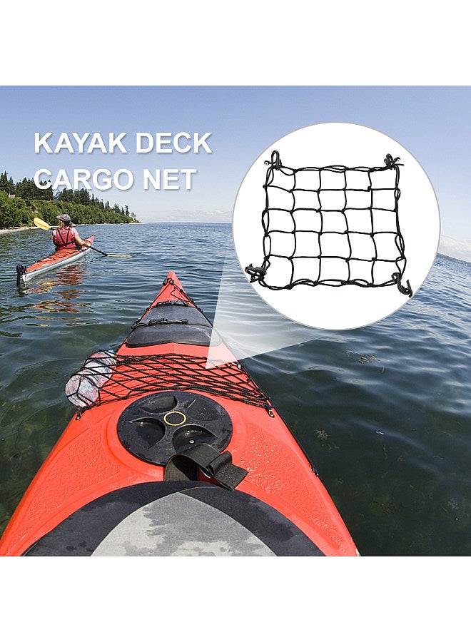 Generic Kayak Deck Cargo Net with Hooks Pad Eye Board Bungee Net For Canoe Marine Boat Kayak Accessories - Image 3