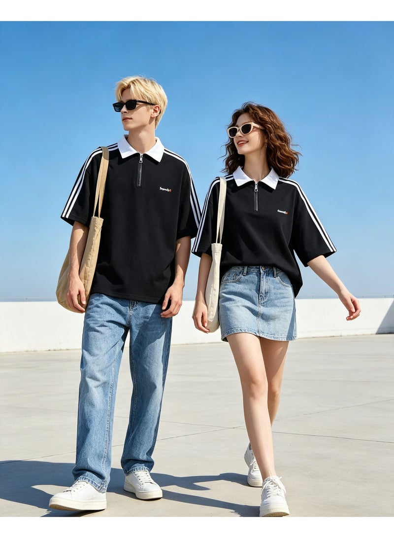 سوبر دراي Superdry short sleeve lapel loose Polo shirt for men and women in summer - Image 1
