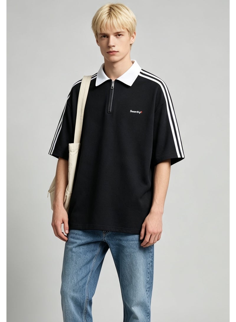 سوبر دراي Superdry short sleeve lapel loose Polo shirt for men and women in summer - Image 2