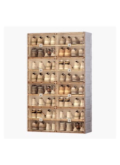 Home Box خزانة أحذية ثيون لـ 32 زوجًا مع 8 أبواب 34 × 138 × 85 سم  - Image 1