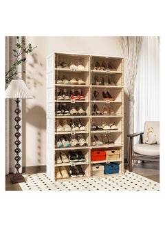 Home Box خزانة أحذية ثيون لـ 32 زوجًا مع 8 أبواب 34 × 138 × 85 سم  - Image 2
