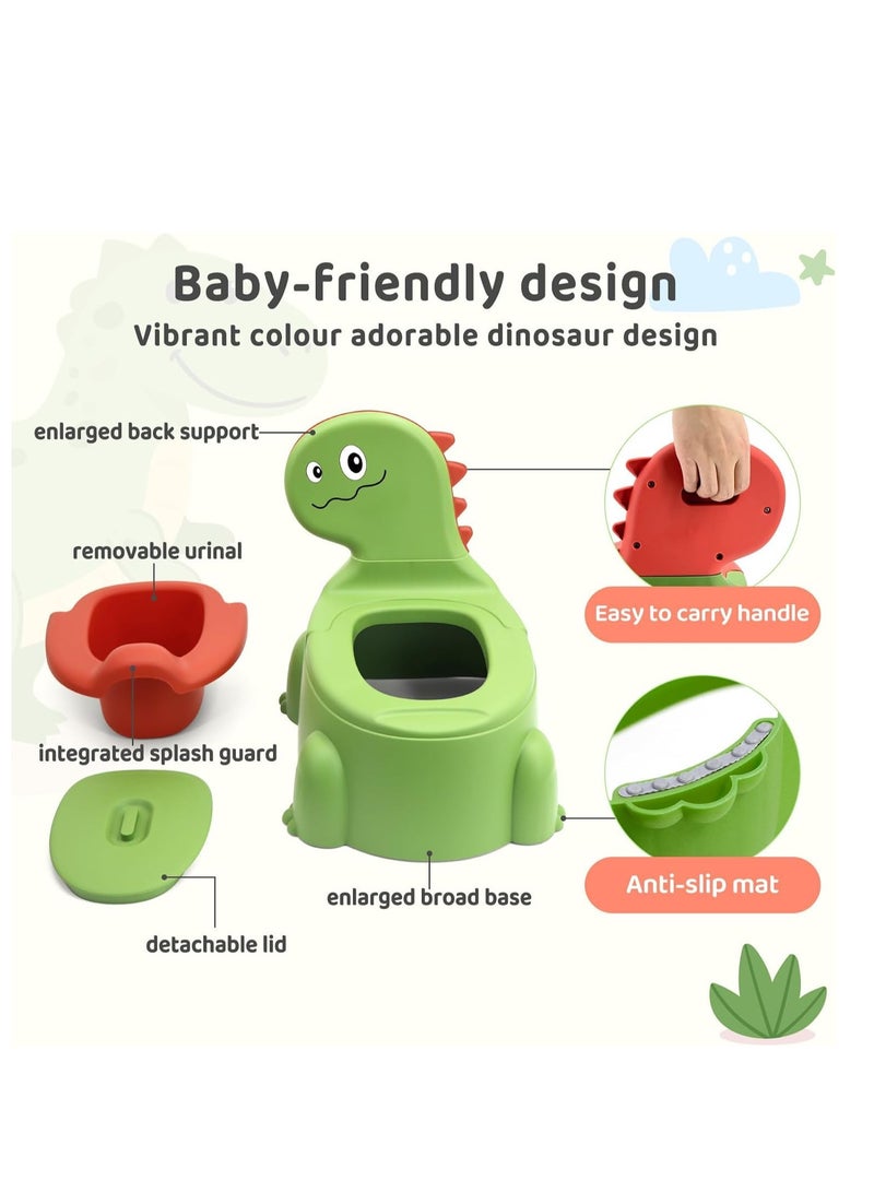 MIXDE Potty Seat Training Chair for Baby and Toddler Boys Girls, Dinosaur Comfortable Toilet with Lid, Animal Potty Trainer for Children 1-6 Years Old - Image 3
