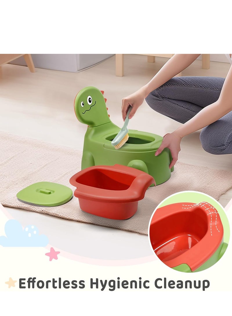 MIXDE Potty Seat Training Chair for Baby and Toddler Boys Girls, Dinosaur Comfortable Toilet with Lid, Animal Potty Trainer for Children 1-6 Years Old - Image 2
