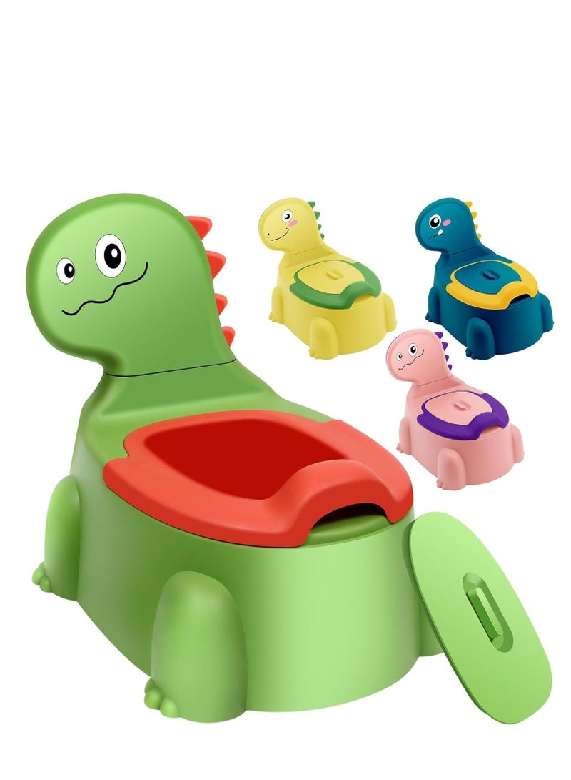 MIXDE Potty Seat Training Chair for Baby and Toddler Boys Girls, Dinosaur Comfortable Toilet with Lid, Animal Potty Trainer for Children 1-6 Years Old - Image 1