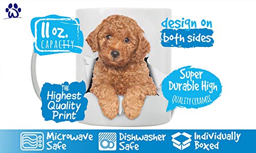 Winston Bear Funny Red Poodle Dog Mug - Ceramic Funny Coffee Mug - Perfect Dog Lover Gift - Cute Novelty Coffee Mug Present - Great Birthday or Christmas Surprise for Friend or Coworker, Men and Women (11oz) - Image 3