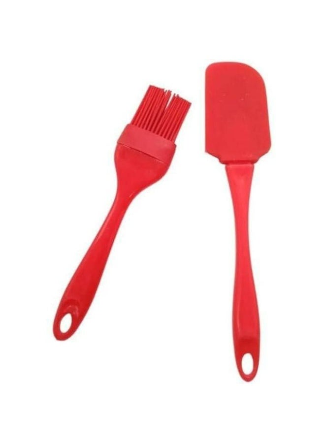 ELCHEEF Silicone Brush and Spatula - Red - Image 2
