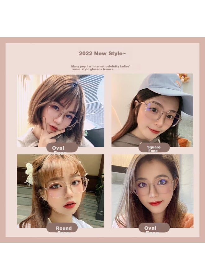 Pulais Anti-blue Light Gl For Women, Myopia Eyeglass Frames, Anti-radiation Clear Protective Goggles, Customized 8070a Black - Image 2