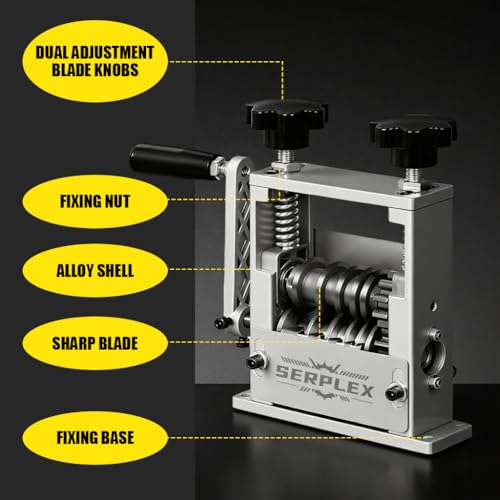 Serplex® 6-IN-1 Manual Wire Stripper Machine for Drill-Operated Wire Stripper Tool with Hand Crank 3-17mm Diameter Cable, Manual Stripping Machine Featuring 6 Tracks & 5 Carbide Blades - Image 5