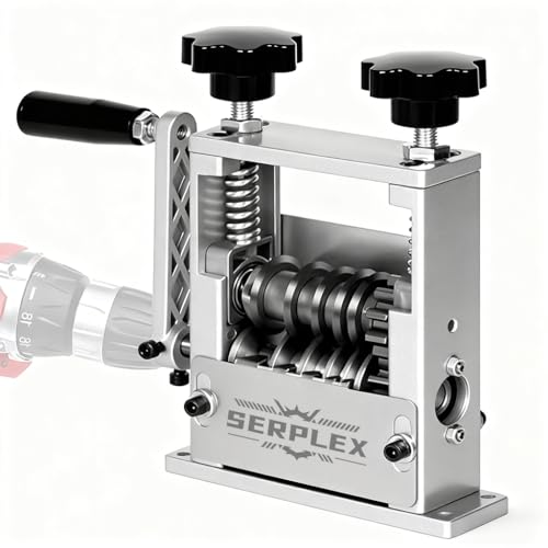 Serplex® 6-IN-1 Manual Wire Stripper Machine for Drill-Operated Wire Stripper Tool with Hand Crank 3-17mm Diameter Cable, Manual Stripping Machine Featuring 6 Tracks & 5 Carbide Blades - Image 1