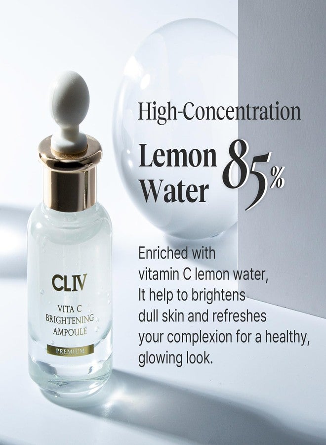 CLIV Vita C Brightening Ampoule Facial Serum | 85% Lemon Water | Skin Dullness Treatment | Vitamin Skincare |Skin Refreshing Serum | Korean Skincare (1.01 fl oz, 30ml) - Image 2