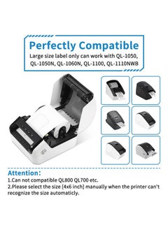 MarkDomain 4 X 6 In Shipping Labels Replace For Brother Dk-1241 Die-Cut Address Label For Ql-1050N Ql-1110Nwb Ql-1100 Label Printer, 200 Label/Roll, 1 Roll + 1 Frame  - Image 3