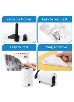 MarkDomain 4 X 6 In Shipping Labels Replace For Brother Dk-1241 Die-Cut Address Label For Ql-1050N Ql-1110Nwb Ql-1100 Label Printer, 200 Label/Roll, 1 Roll + 1 Frame  - Image 5