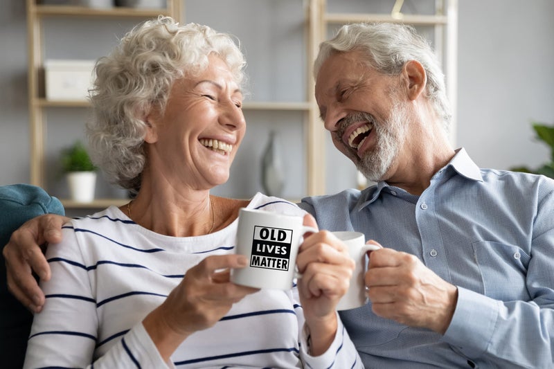 COOL AF Old Lives Matter Coffee Mug - Funny Retirement or Birthday Gifts for Men - Unique Gag Gifts for Dad, Grandpa, Old Man, or Senior Citizen - 11oz Coffee Cup For Men and Women - Image 2