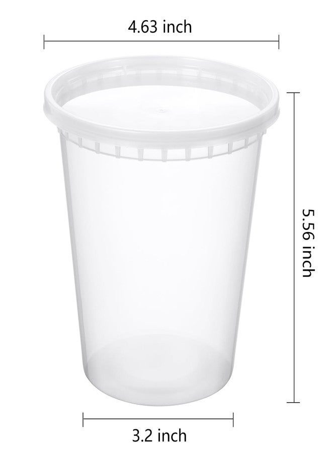 SHOPDAY Deli-Containers-with-Lids-32 Oz 50 Sets - Plastic-Food-Storage-Containers-with-Airtight-Lids, Freezer-Containers-for-Meal-Prep, Soup-Container-for-Overnight Oats, To-Go-Container - Image 2