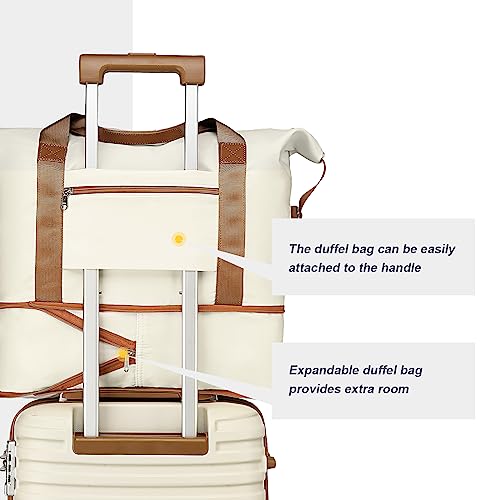 Joyway Carry On Luggage 20 Inch Expandable Suitcase with Spinner Wheel, 3 Piece Hard Shell Luggage Set with TSA Lock(White) - Image 5