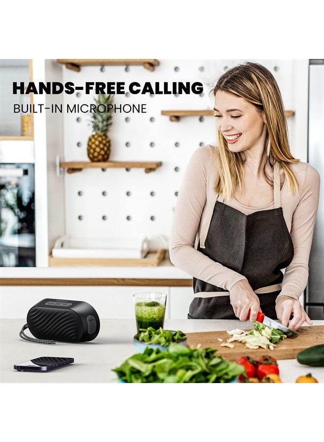 MIATONE مكبرات صوت بلوتوث محمولة مع أضواء، مكبر صوت لاسلكي مع باس، 15 واط، مقاوم للماء IPX7، بلوتوث 5.3، وقت تشغيل 24 ساعة، ميكروفون مدمج، مكبر صوت محمول TWS لهدايا التخييم والاستحمام - Image 2